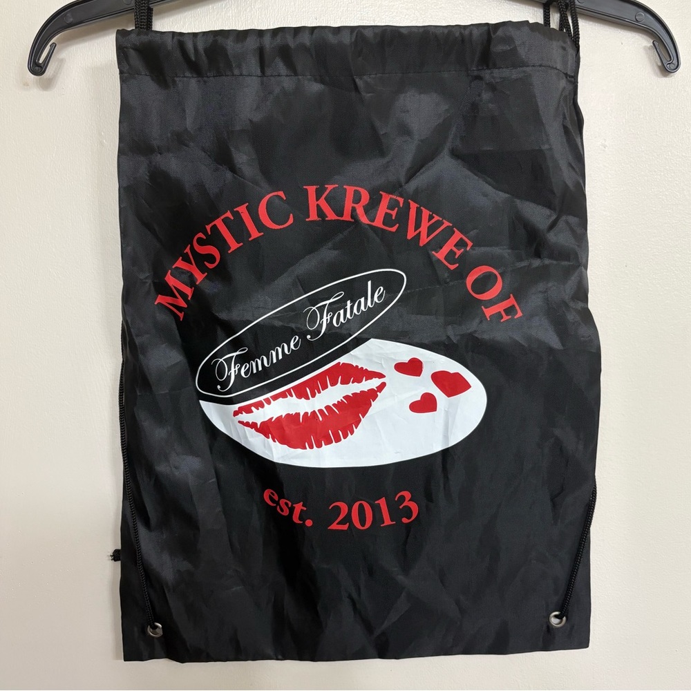 Mystic Krewe of Femme Fatale Mardi Gras Drawstring Bag